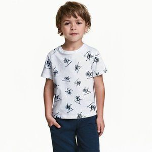 River Island Baby Boys White 'Style King' All over Print T-Shirt